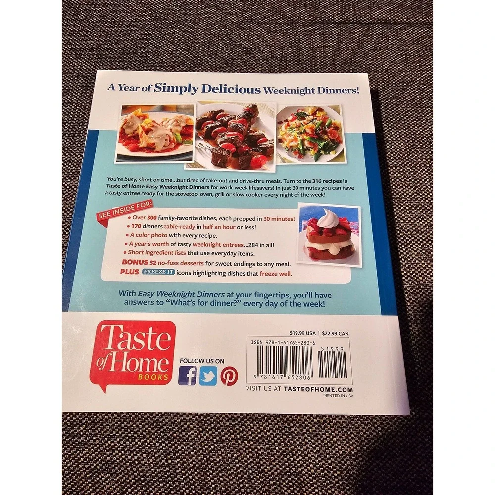 Taste of Home Easy Weeknight Dinners cookbook